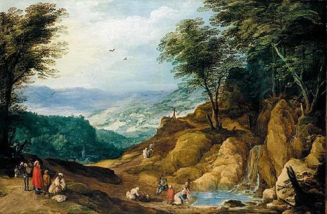 MOMPER, Joos de Extensive Mountainous Landscape Spain oil painting art